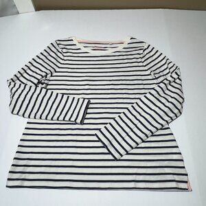 Boden Women's Striped Top Olivia Long Sleeve Breton Size 10 Navy/White Classic